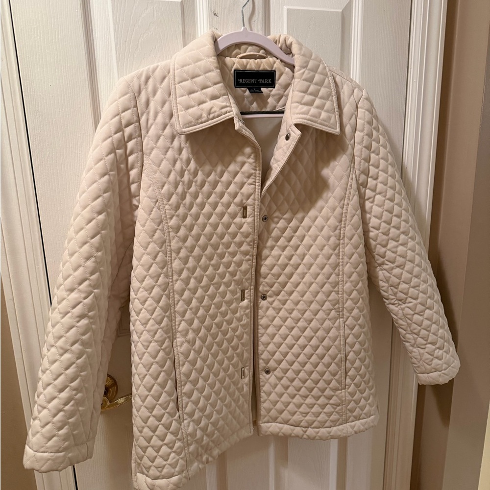 Regency Place Cream Quilted Puffer Jacket